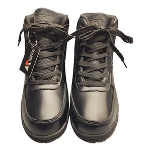 Mountain Gear Snow Boots Mens Size 12 Black Leather Round Toe Lace Up 31006401
